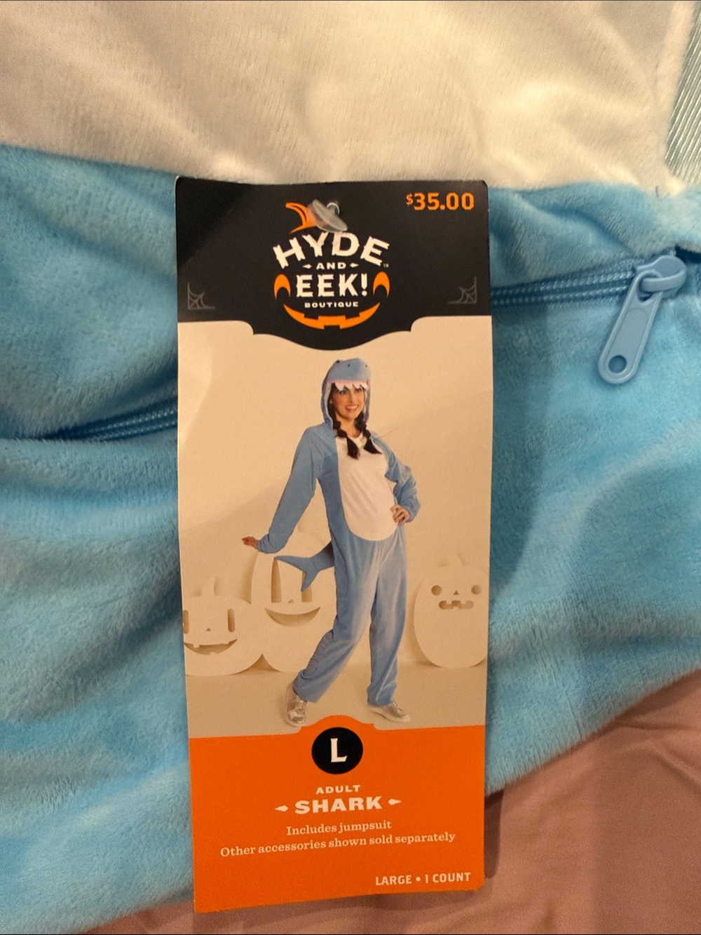Adult Shark Halloween costume - Light Blue